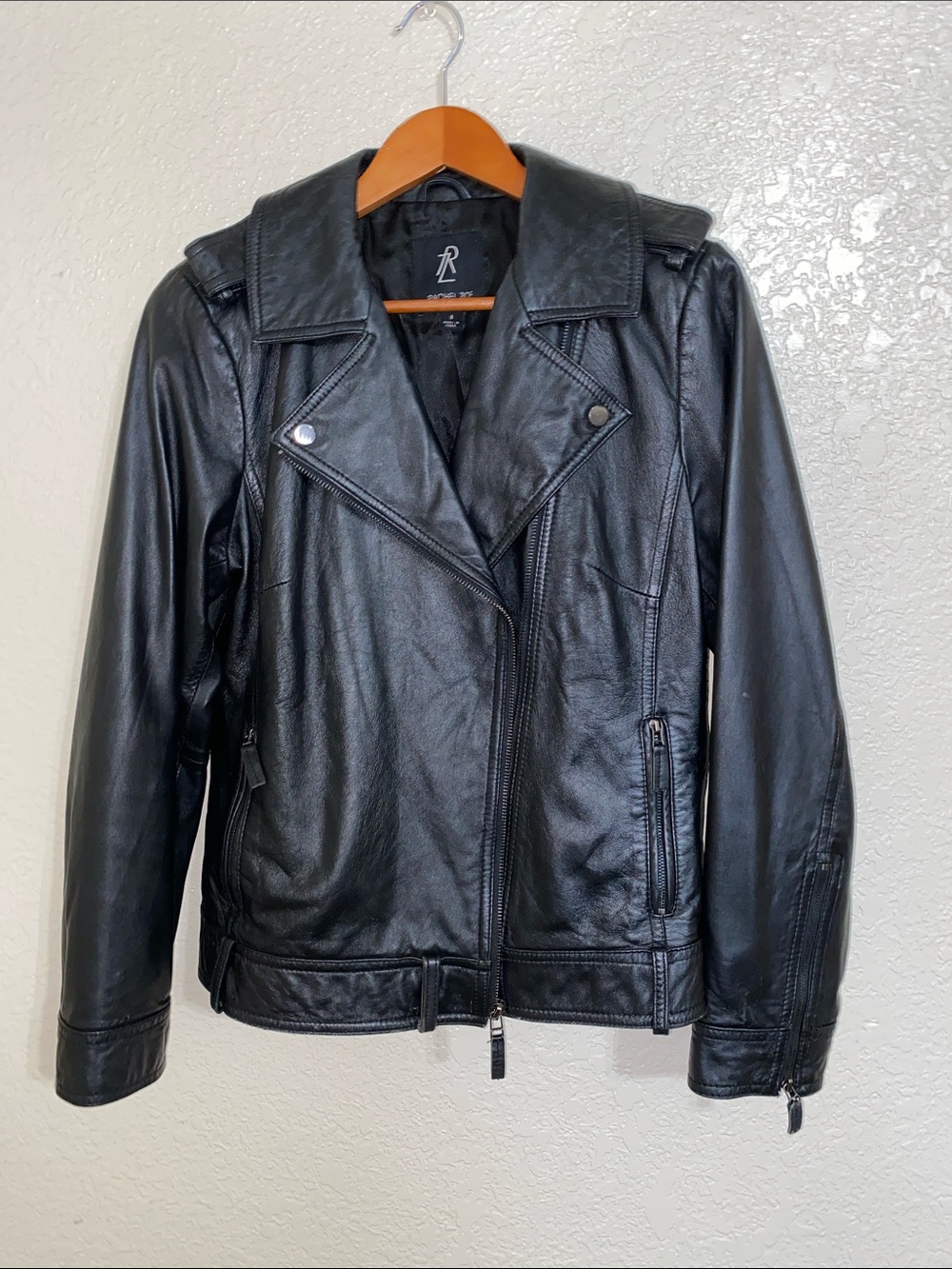 Oversized Leather Moto Jacket